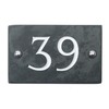 Image of Slate house number 39 v-carved with white infill numbers