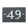 Image of Slate house number 49 v-carved with white infill numbers