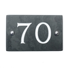 Image of Slate house number 69 v-carved with white infill numbers