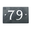 Image of Slate house number 79 v-carved with white infill numbers