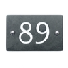 Image of Slate house number 89 v-carved with white infill numbers