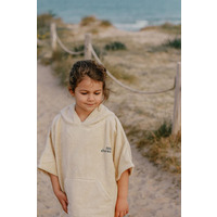 Image of Shoresyde Kids Organic Cotton Poncho 10-14 years &#8211; Bleached Sand