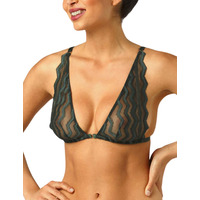 Image of Coco De Mer Margot High Apex Triangle Bra MAR-004-09 Forest Green MAR-004-09 Forest Green