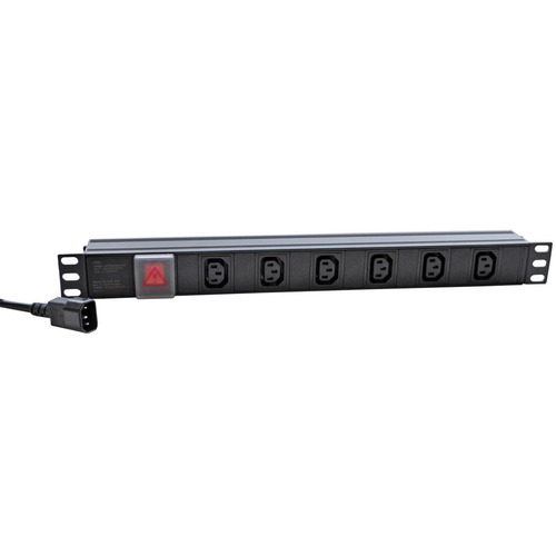 19" PDU with 6 x IEC Socket to IEC Plug
