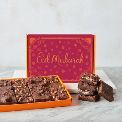 Eid Mubarak Vegan Wheat-Free Brownie Box - 24 Pieces