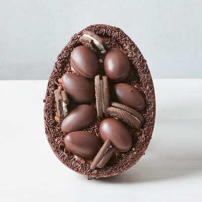Oreo Vegan Easter Egg - Cookies & Cream Half Filled Egg &pipe; By Post UK Delivery