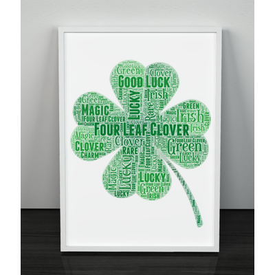 Personalised 4 Leaf Clover Good Luck Gift