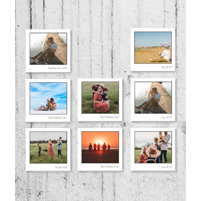 X8 Photo Canvases With Text - Wall Display