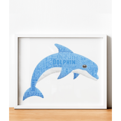 Dolphin Word Art Print