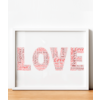 Personalised LOVE Word Art Print - Gift for Couple