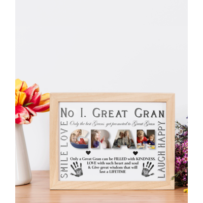 No 1 Great GRAN Personalised Photo Frame Gift