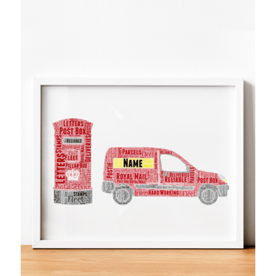 Personalised Postman - Postwoman Word Art Gift