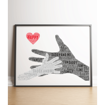 Daddy and Me - Personalised Word Art Gift