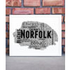 Personalised Norfolk Word Wall Art Picture Map Print