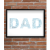 DAD Word Art Print - Personalised Gift for Dad
