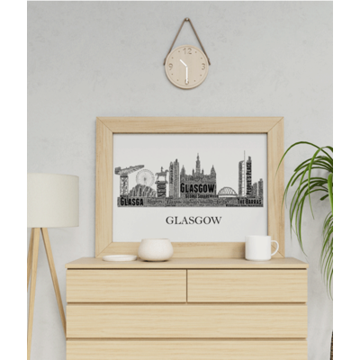 Personalised Glasgow Skyline Word Art