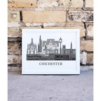 Personalised Chichester Skyline Word Art