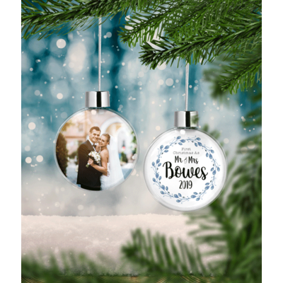 Newly Wed Married Couple - Personalised Christmas Bauble