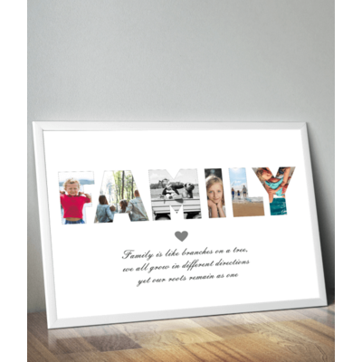 Personalised FAMILY Photo Collage Print - Family Gift Idea