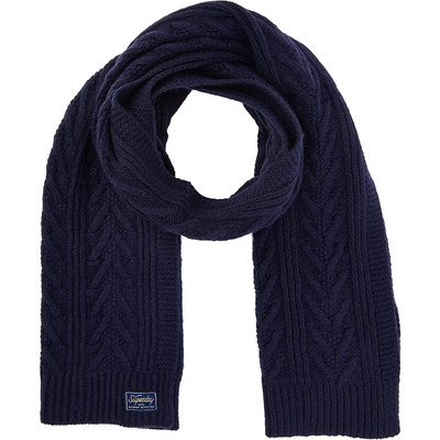 Superdry Cable Lux Scarf - Eclipse Navy
