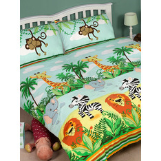 Jungle-Tastic Double Duvet Cover And Pillowcase Set