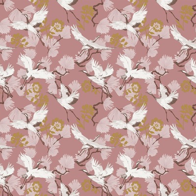 Furn Demoiselle Birds Wallpaper Blush DEMOISE/WP1/BLS