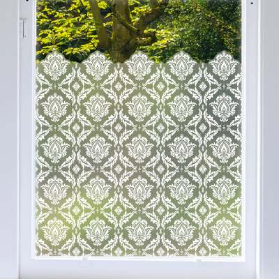 Ankara Frosted Window Privacy Border - 1200(w) x 560(h) mm / White