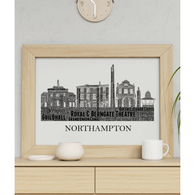 Personalised Northampton Skyline Word Art