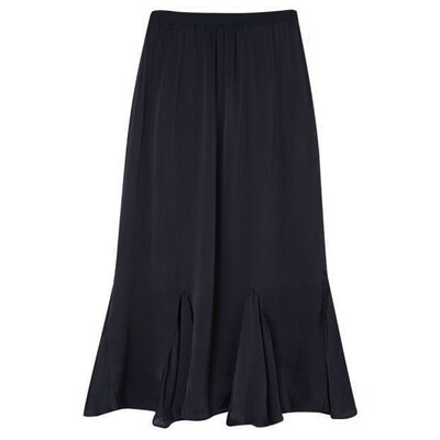 Lily and Lionel Ford Silk Satin Skirt Black
