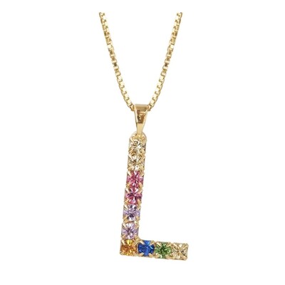 Initial L Letter Necklace - Gold