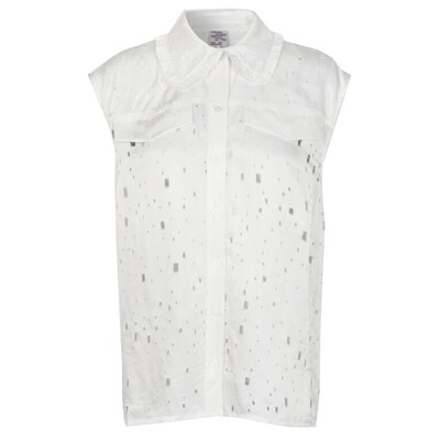 Mukunda Sleeveless Shirt - Lacy White