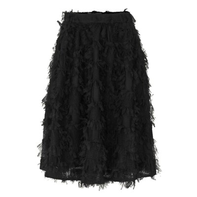 BAUM UND PFERDGARTEN Sirella Textured Midi Skirt - Black