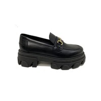 Image of Vistine Vaca Leather Loafers - Black