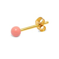 Image of Single Colour Ball Earring - Burnt Coral