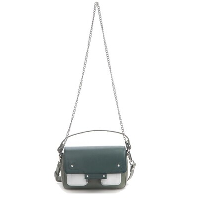 Small Honey Florence Leather Bag - Green Mix