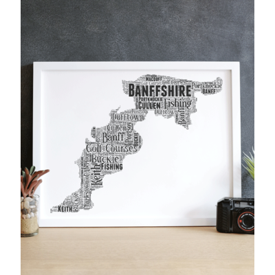 Banffshire - Personalised Word Art Map