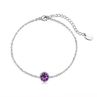 Image of Purple Crystal Anklet Created with Swarovski&#174; Crystals