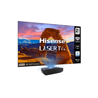 Hisense 100L5FTUK Laser TV (Laser Projector + 100" ALR Screen inc
