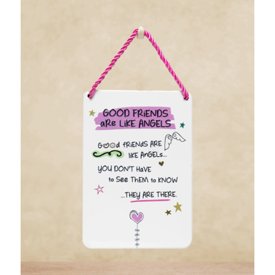 Good Friends Are Like Angels Tin Plaque