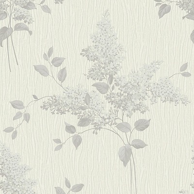 Tiffany Fiore Floral Wallpaper Soft Silver Belgravia 41312