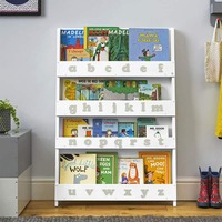 The Tidy Books Bookcase - With Alphabet - White - Provence Grey Alphabet