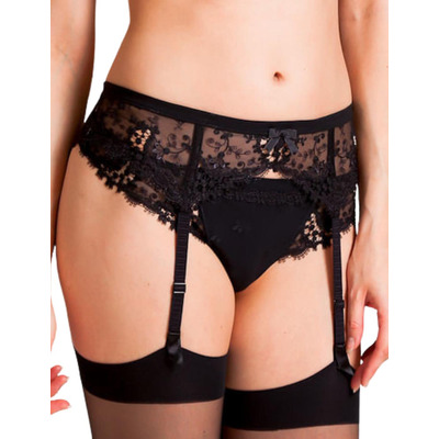 Simone Perele Wish Suspender Belt - Black - M - 12