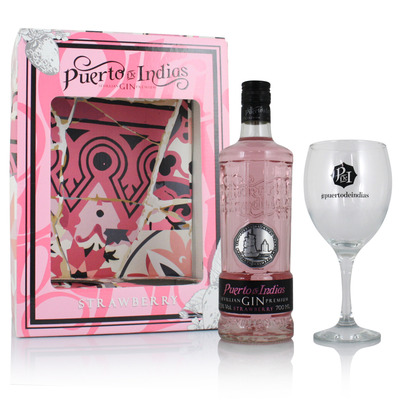 Puerto De Indias Strawberry Gin Glass Pack