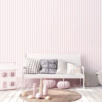 Image of Tiny Tots 2 Regency Stripe Wallpaper Pink Galerie G78403