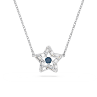 Image of Swarovski Stella pendant, Star, White, Rhodium plated, 5639186