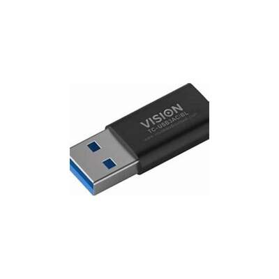 Vision Professional Black USB-C to USB 3.0A Adaptor(TC-USB3AC/BL)