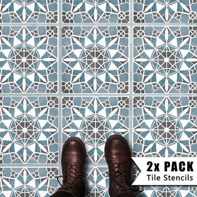 Macrame Tile Stencil - 8" (203mm) / 2 pack (2 stencils)