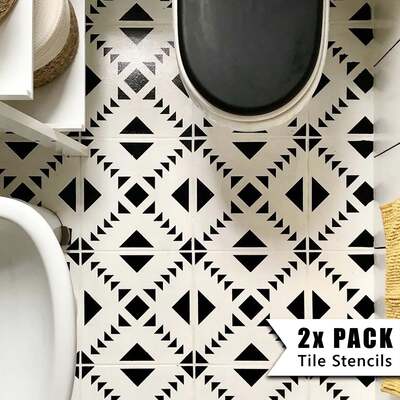 Toluca Tile Stencil - 8" (203mm) / 1 pack (1 stencil)