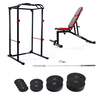 Image of Viavito Home Gym and 130kg Rubber Crumb Bumper Olympic Weight Set
