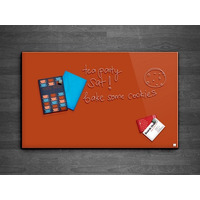 Image of Casca Magnetic Glass Wipe Board 1000 x 800mm, Orange Tangerine